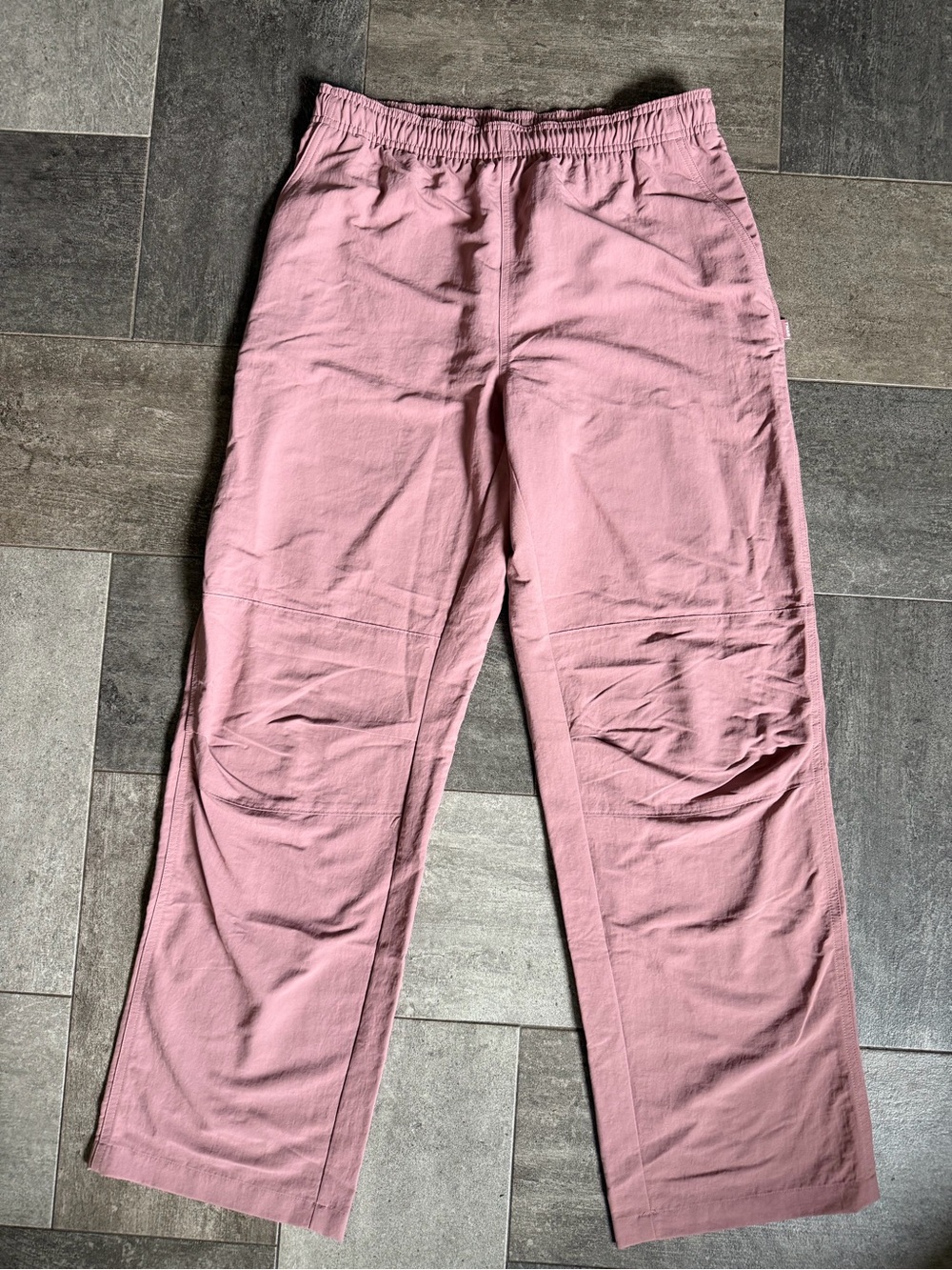 Aritzia TNA Sawyer Pant Dusty Rose Wide Leg Recycled Nylon Size M - Picture 4 of 12